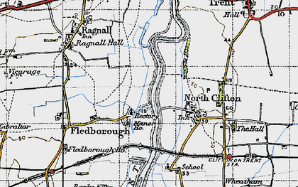 Old map of Fledborough in 1947