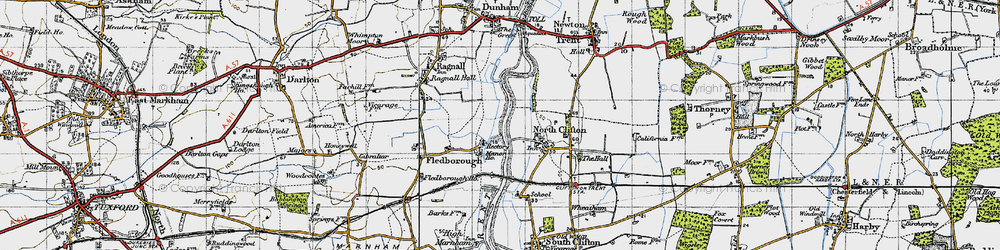 Old map of Fledborough in 1947