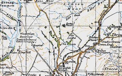 Old map of Winterburn Reservoir in 1947