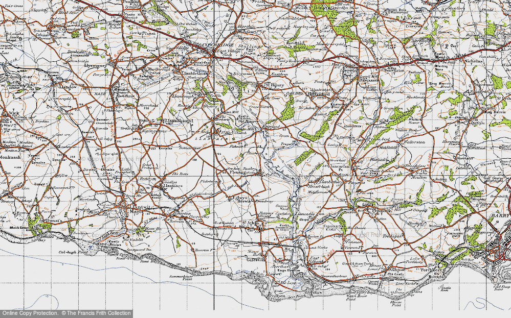 Old Map of Flemingston, 1947 in 1947