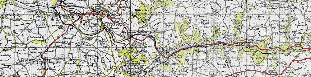 Old map of Glynn in 1946