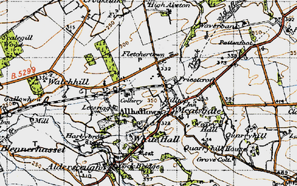 Old map of Whitehall in 1947