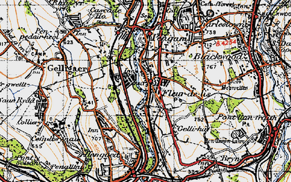 Old map of Fleur-de-lis in 1947