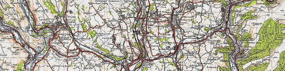 Old map of Fleur-de-lis in 1947