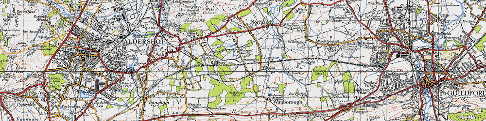 Old map of Flexford in 1940