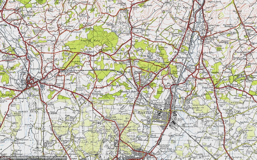Old Map of Flexford, 1945 in 1945