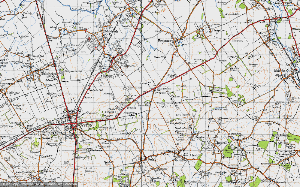 Old Map of Flint Cross, 1946 in 1946