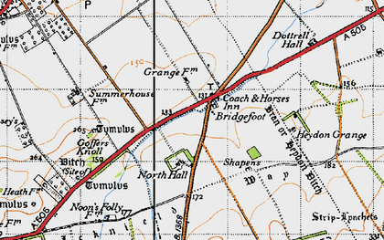 Old map of Flint Cross in 1946