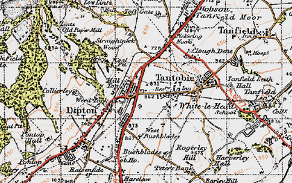 Old map of Flint Hill in 1947