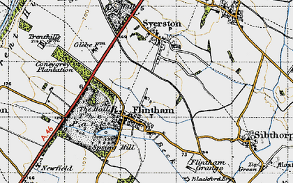 Old map of Flintham in 1946