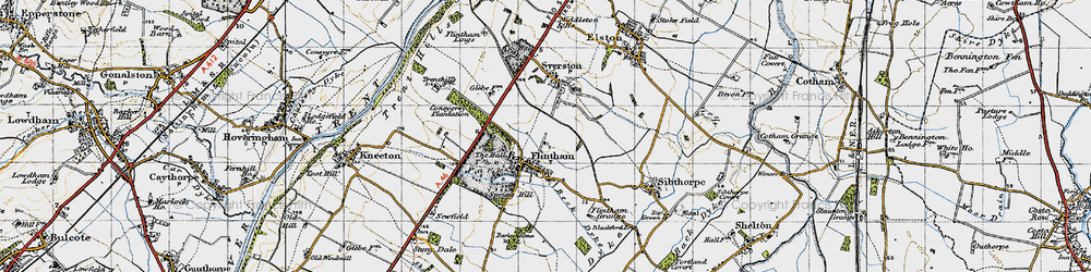 Old map of Flintham in 1946