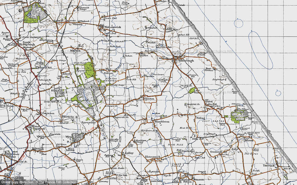 Old Map of Flinton, 1947 in 1947