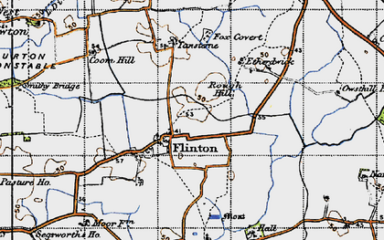 Old map of Flinton in 1947