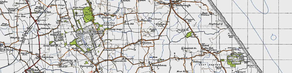 Old map of Flinton in 1947