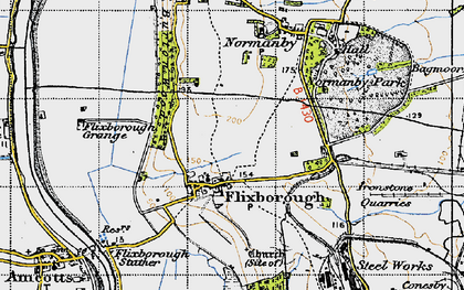 Old map of Flixborough in 1947