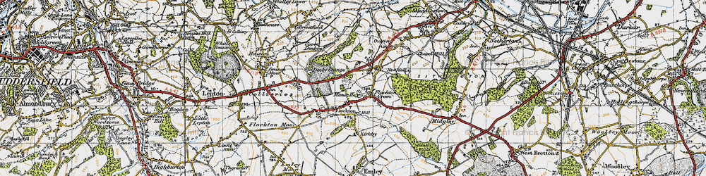 Old map of Flockton Green in 1947