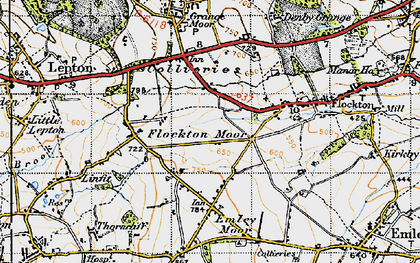 Old map of Flockton Moor in 1947