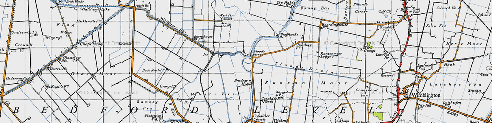 Old map of Flood's Ferry in 1946