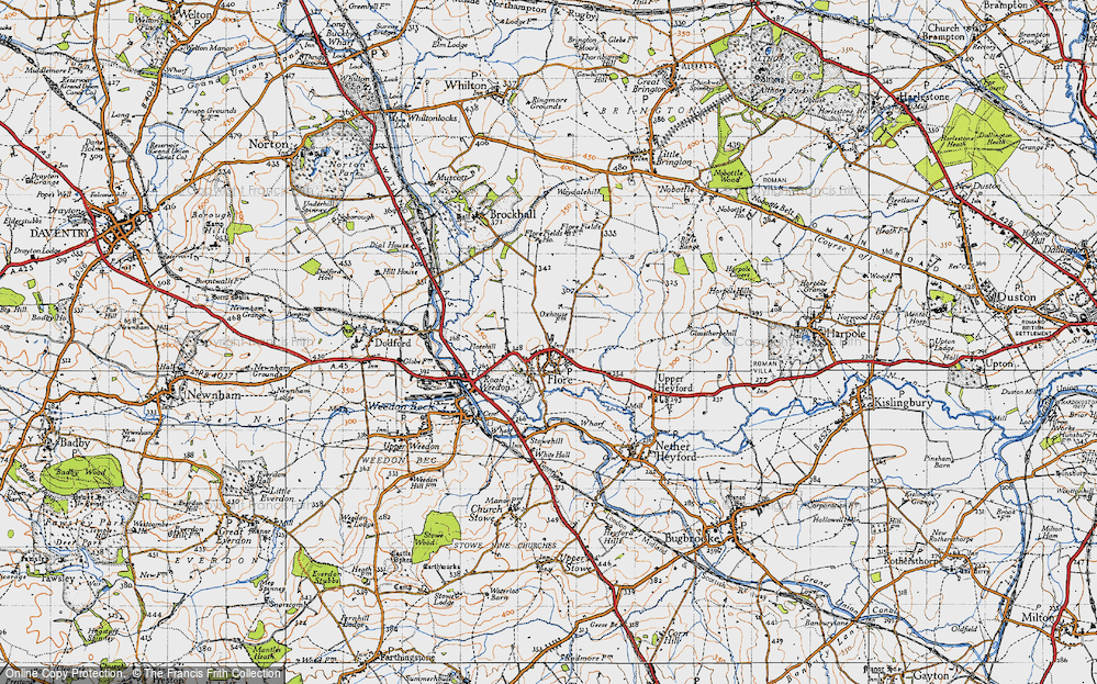 Old Map of Flore, 1946 in 1946