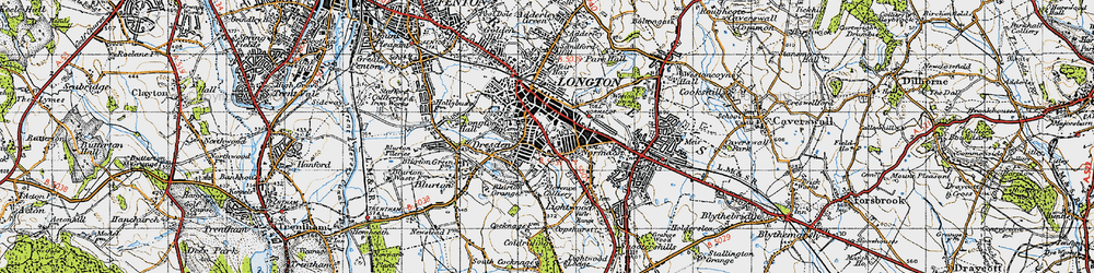 Old map of Florence in 1946