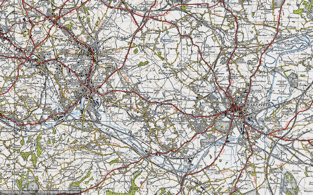 Old Map of Flushdyke, 1947 in 1947