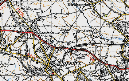 Old map of Flushdyke in 1947