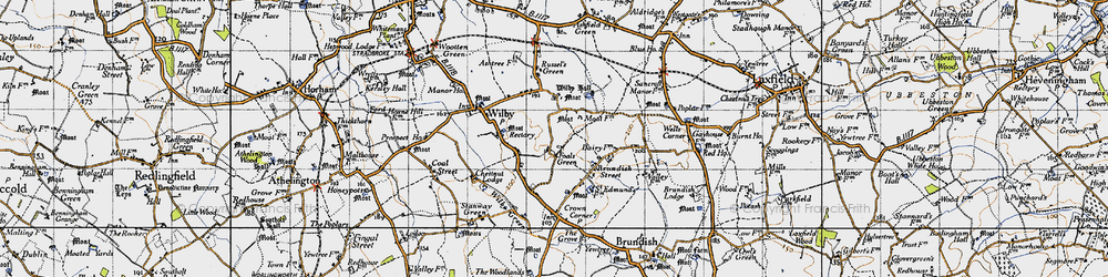 Old map of Foals Green in 1946