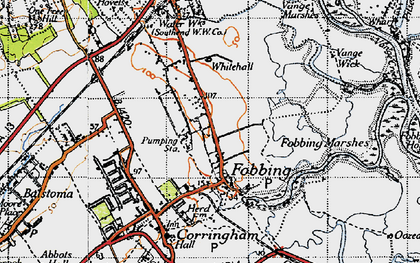 Old map of Fobbing in 1946