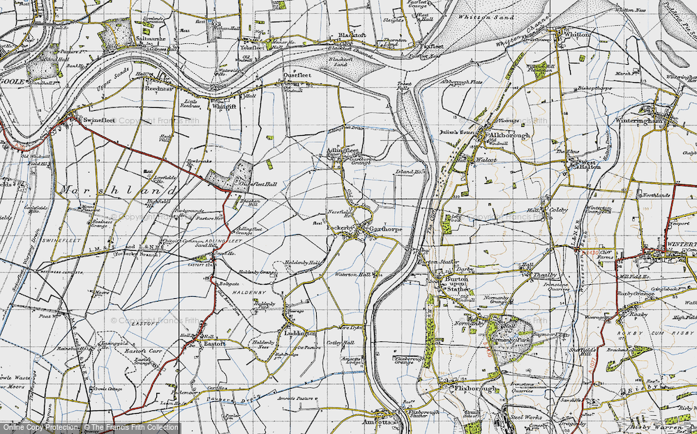 Old Map of Fockerby, 1947 in 1947