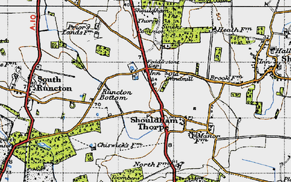 Old map of Fodderstone Gap in 1946