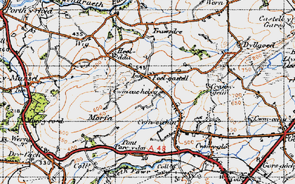Old map of Wîg in 1947