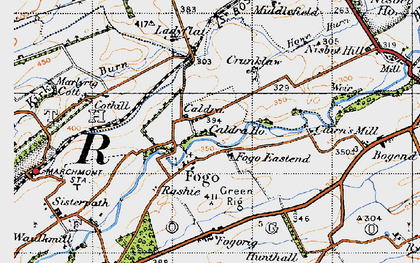 Old map of Whinkerstones in 1947