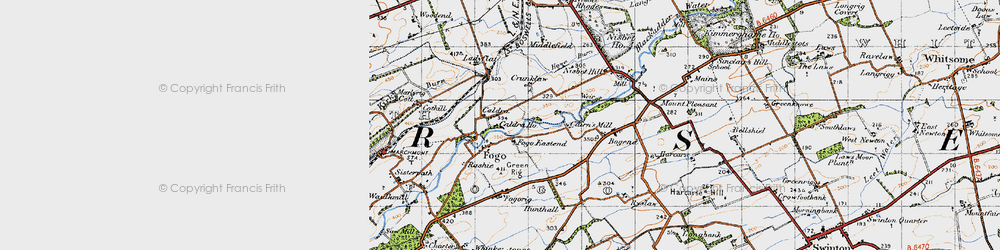 Old map of Whinkerstones in 1947