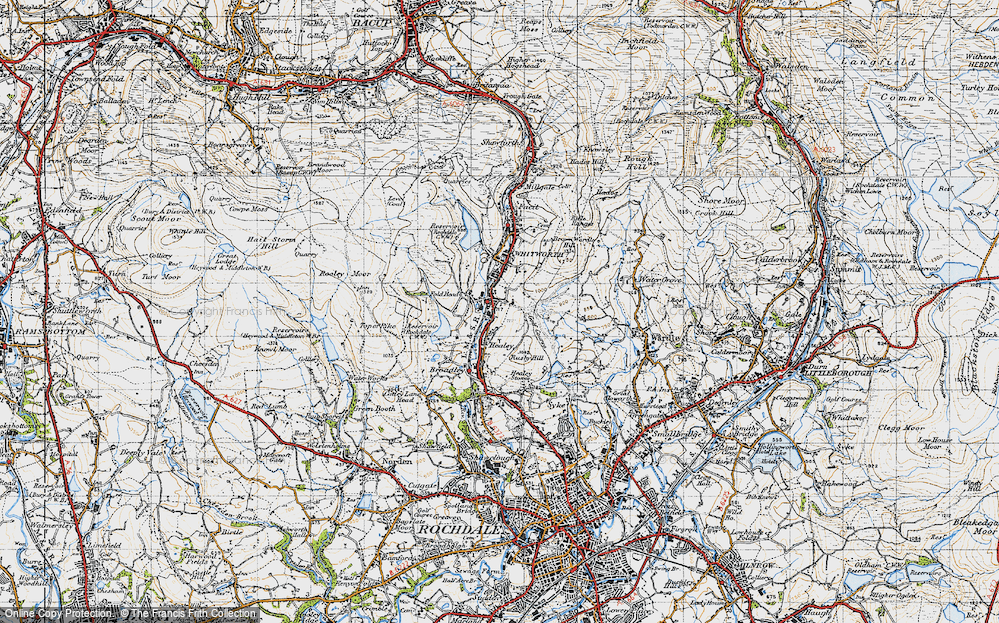 Old Map of Fold Head, 1947 in 1947