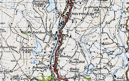 Old map of Fold Head in 1947