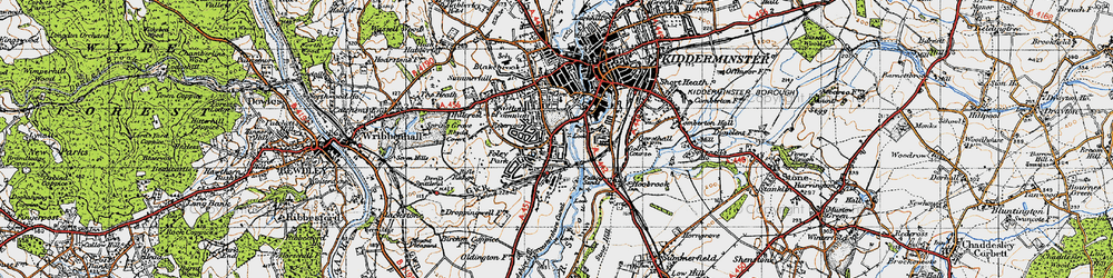 Old map of Foley Park in 1947