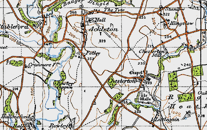 Old map of Folley in 1946