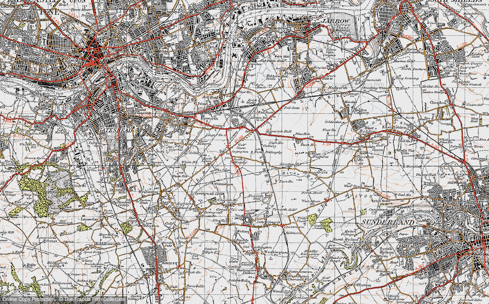 Old Map of Follingsby, 1947 in 1947
