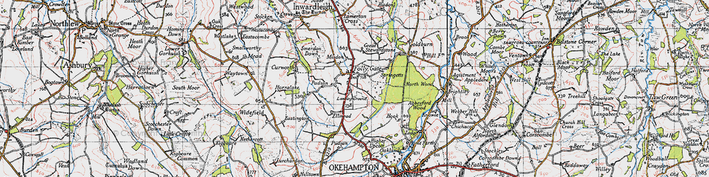 Old map of Folly Gate in 1946