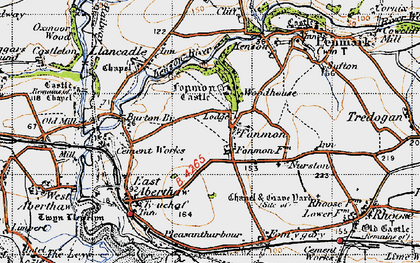 Old map of Fonmon in 1947