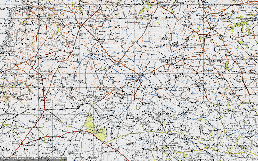Old Map of Fonston, 1946 in 1946
