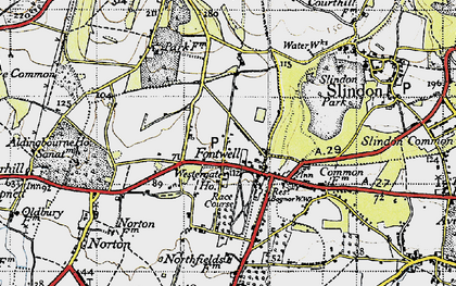 Old map of Fontwell in 1940