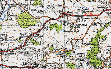 Old map of Footrid in 1947