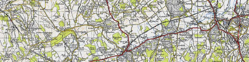 Old map of Force Green in 1946