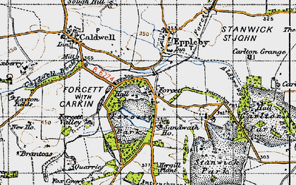 Old map of Forcett in 1947