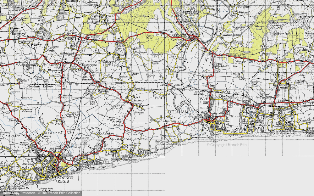 Old Map of Ford, 1945 in 1945