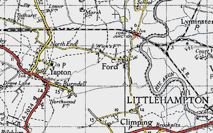 Old map of Ford in 1945