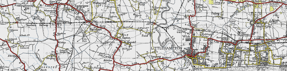 Old map of Ford in 1945