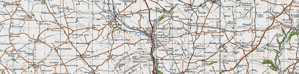 Old map of Ford in 1946