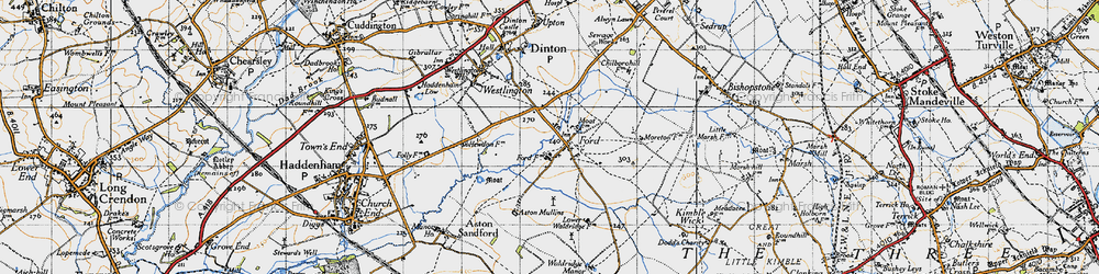 Old map of Aston Mullins in 1946